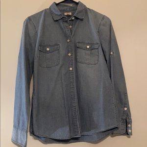 J Crew- denim button up good condition